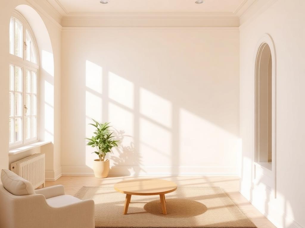 Interior de una vivienda preparado para pintar